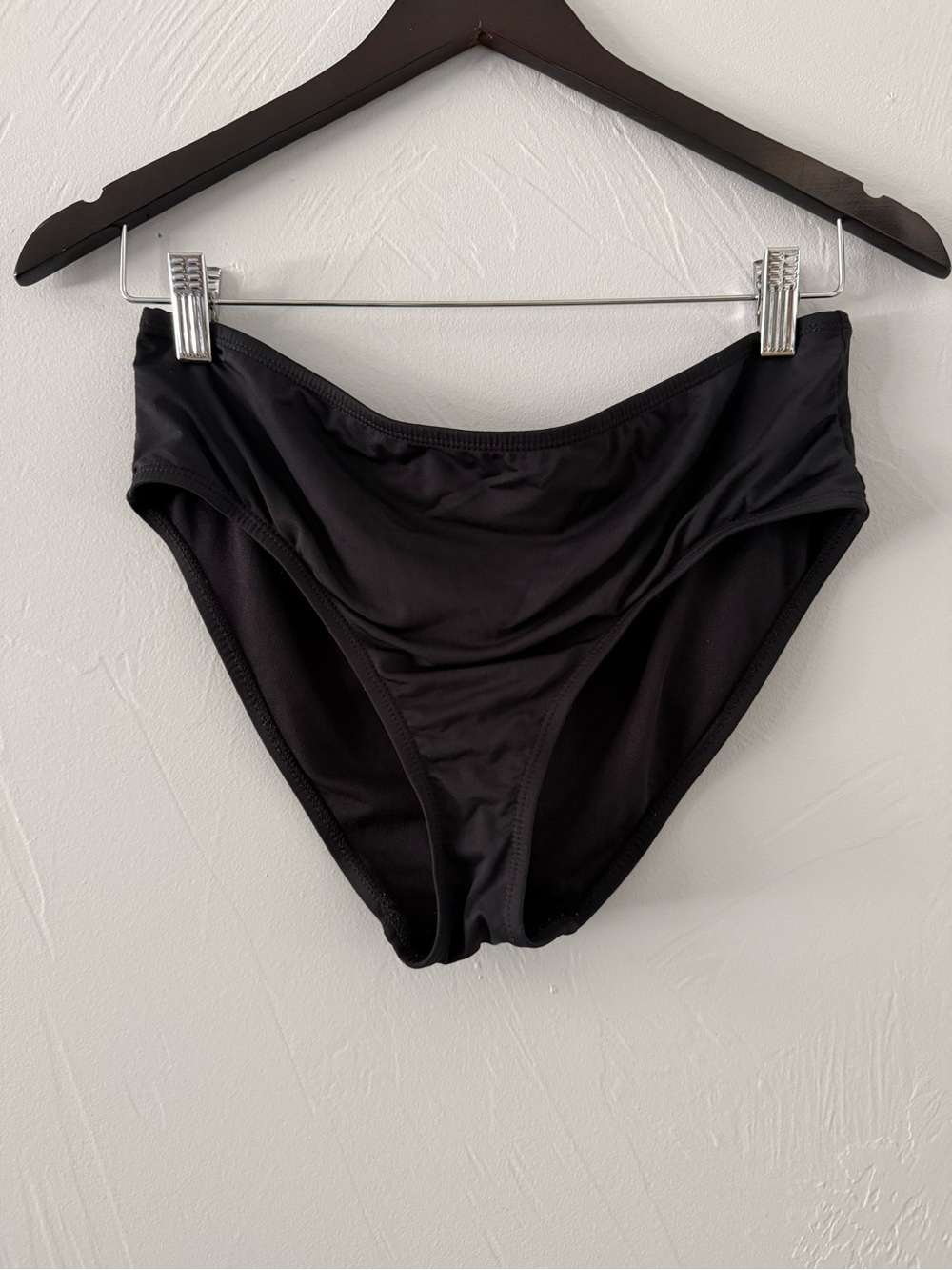 Liz Claiborne Black High Waist Bikini Bottoms Size 8 Classic Swim Brief